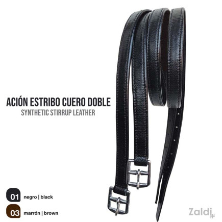 ACIÓN ESTRIBO CUERO DOBLE AZS-24