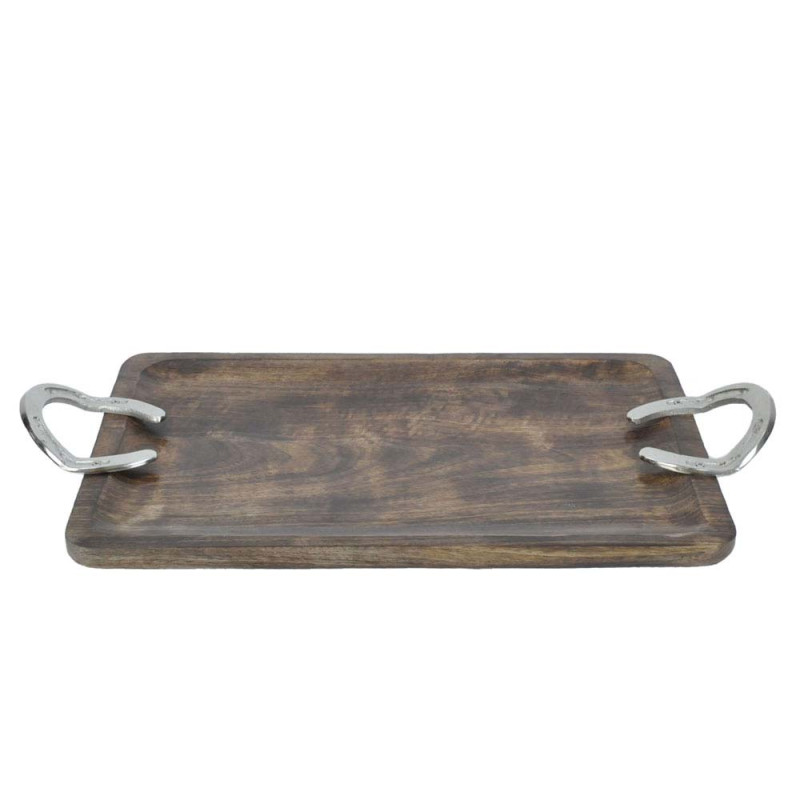 REGALO BANDEJA MADERA ASA HERRADURA 65x31x7