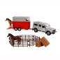 JUGUETE: COCHE LAND ROVER CON VAN & CABALLOS & CER