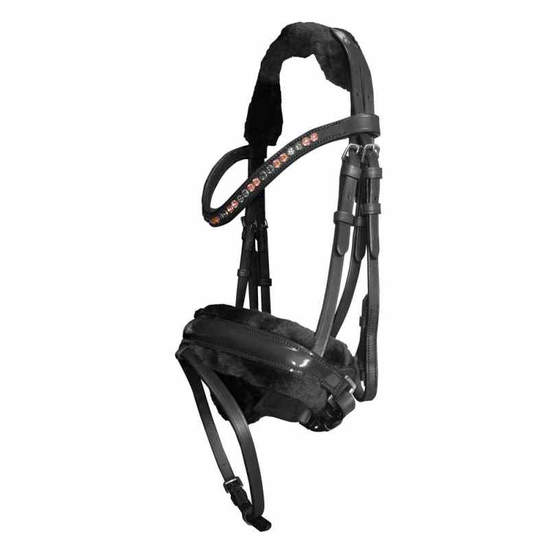 CABEZADA MONTAR CUERO C/BORREGUILLO SLT-268