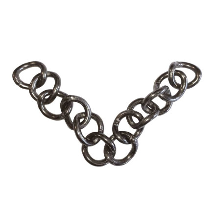 BARBADA CADENILLA FORJA 02 GRUESA INOX BITONO ENVEJECIDO