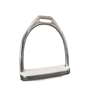 ESTRIBO INGLÉS INOX CON TACO A01-14K 12cm