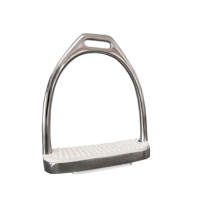 ESTRIBO INGLÉS INOX CON TACO A01-14K 12cm