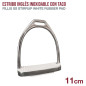 ESTRIBO INGLÉS INOX CON TACO A01-13K 11cm