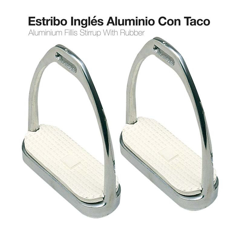 ESTRIBO INGLÉS ALUMINIO CON TACO 21108AL-46 12cm