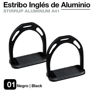 ESTRIBO INGLÉS ALUMINIO ZALDI NEGRO