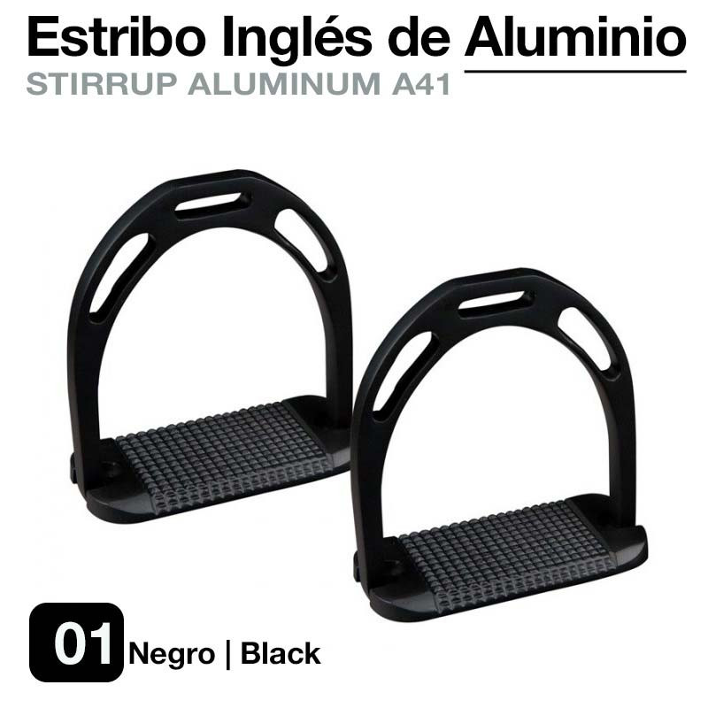 ESTRIBO INGLÉS ALUMINIO ZALDI NEGRO