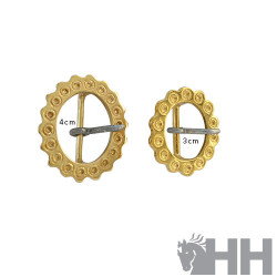 HEBILLA COLLAR DE VACA OVALADA CON ADORNOS