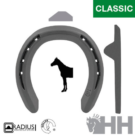 HERRADURA KERCKHAERT CLASSIC ROLLER QUARTER ACERO 2 PESTAÑAS DELANTERA