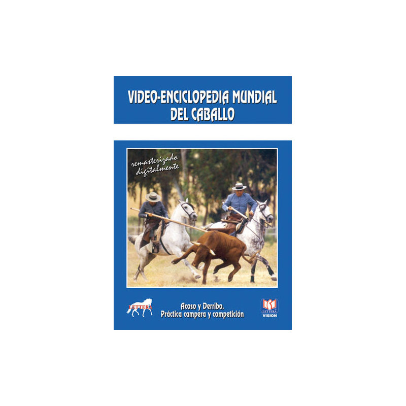 DVD VÍDEO-ENCICLOPEDIA MUNDIAL DEL CABALLO ACOSO Y DERRIBO,PRÁCTICA CAMPERA Y COMPETICIÓN