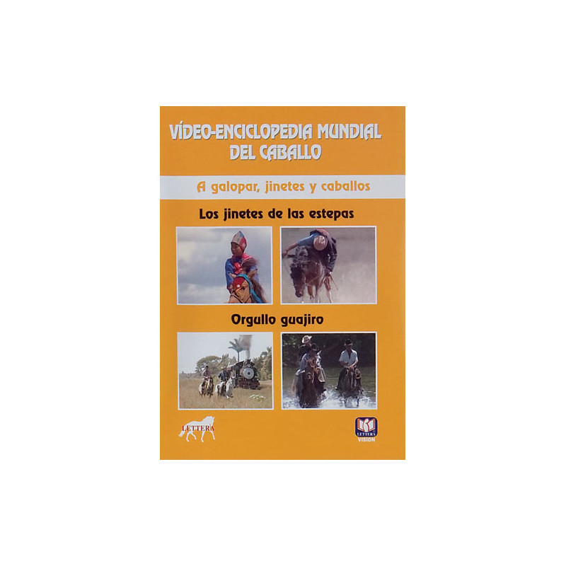 DVD VÍDEO-ENCICLOPEDIA MUNDIAL DEL CABALLO. A GALOPAR, JINETES Y CABALLOS. LOS JINETES DE LAS ESTEP