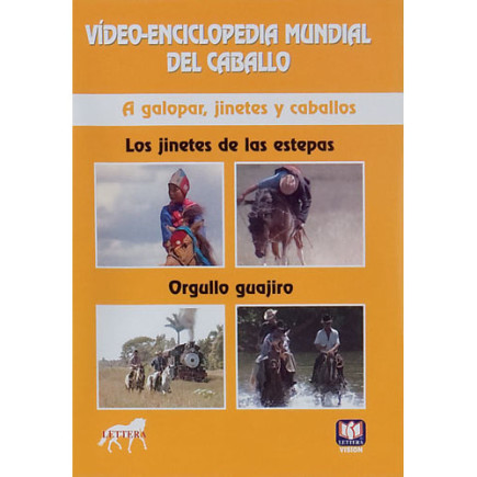 DVD VÍDEO-ENCICLOPEDIA MUNDIAL DEL CABALLO. A GALOPAR, JINETES Y CABALLOS. LOS JINETES DE LAS ESTEP