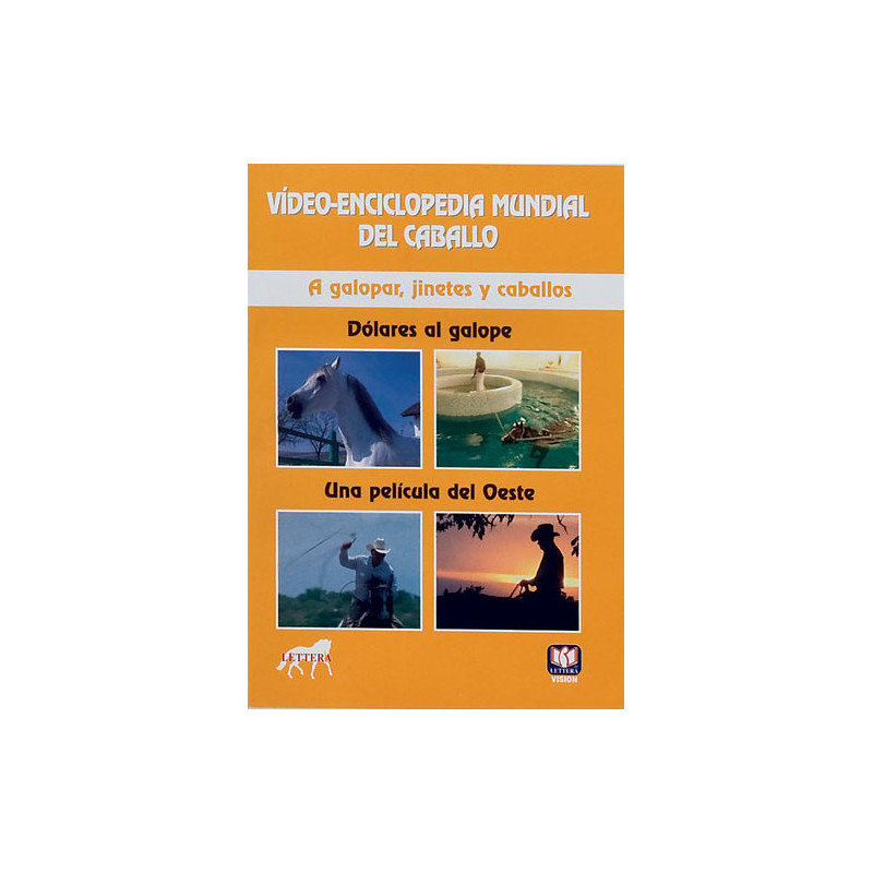 DVD VÍDEO-ENCICLOPEDIA MUNDIAL DEL CABALLO. A GALOPAR, JINETES Y CABALLOS. DÓLARES AL GALOPE-UNA P