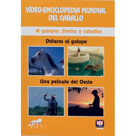 DVD VÍDEO-ENCICLOPEDIA MUNDIAL DEL CABALLO. A GALOPAR, JINETES Y CABALLOS. DÓLARES AL GALOPE-UNA P