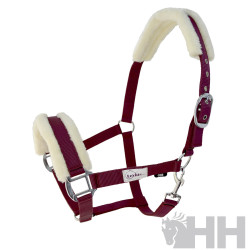 CABEZADA CUADRA LEXHIS NYLON DOBLE ACOLCHADA CON BORREGUILLO SINTÉTICO Y MOSQUETON