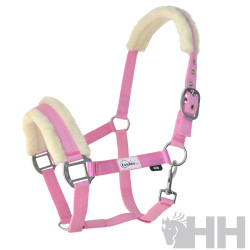 CABEZADA CUADRA LEXHIS NYLON DOBLE ACOLCHADA CON BORREGUILLO SINTÉTICO Y MOSQUETON