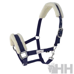 CABEZADA CUADRA LEXHIS NYLON DOBLE ACOLCHADA CON BORREGUILLO SINTÉTICO Y MOSQUETON