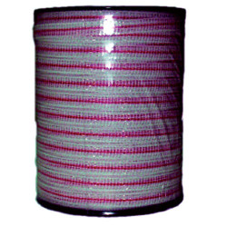 CINTA CERCA ELECTRICA LLAMPEC (BOBINA 200 M.) ANCHO 12 MM. BLANCO/ROJO