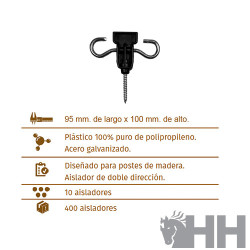 AISLADOR ELECTRICO LLAMPEC Nº150 PARA PUERTA (CAJA 10 UNIDADES)