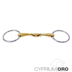 FILETE SEFTON CYPRIUM ORO ANILLA EMBOCADURA HUECA PARTIDA DOBLE GROSOR 18 MM