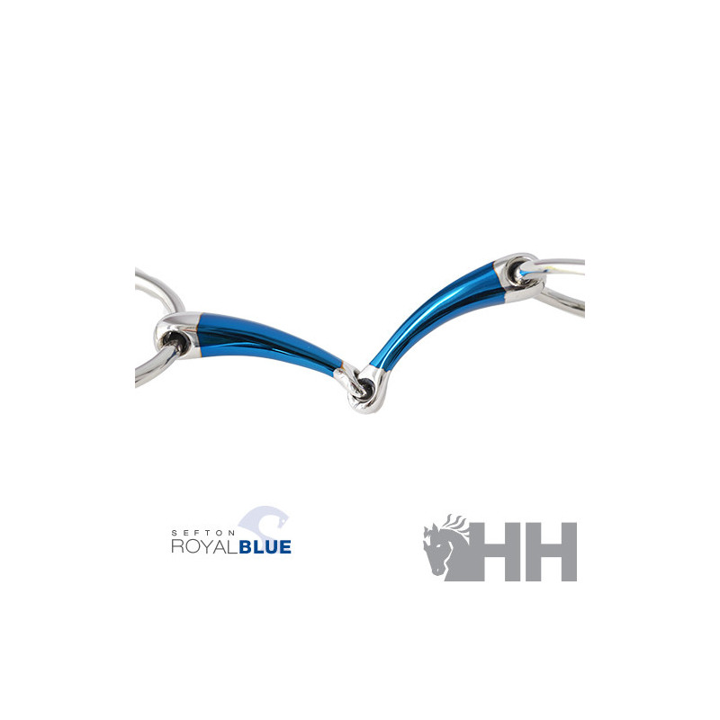 FILETE SEFTON ROYAL BLUE ANILLA EMBOCADURA PARTIDA CURVA CON BLOQUEO GROSOR 14 MM