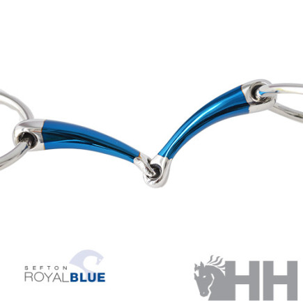 FILETE SEFTON ROYAL BLUE ANILLA EMBOCADURA PARTIDA CURVA CON BLOQUEO GROSOR 14 MM