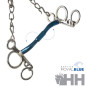 BOCADO SEFTON ROYAL BLUE PELHAM EMBOCADURA RECTA GIRATORIA CON ARCO