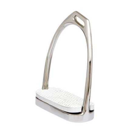 ESTRIBO INGLES SEFTON COMPENSADO DOBLE INOXIDABLE CON TACO (PAR)