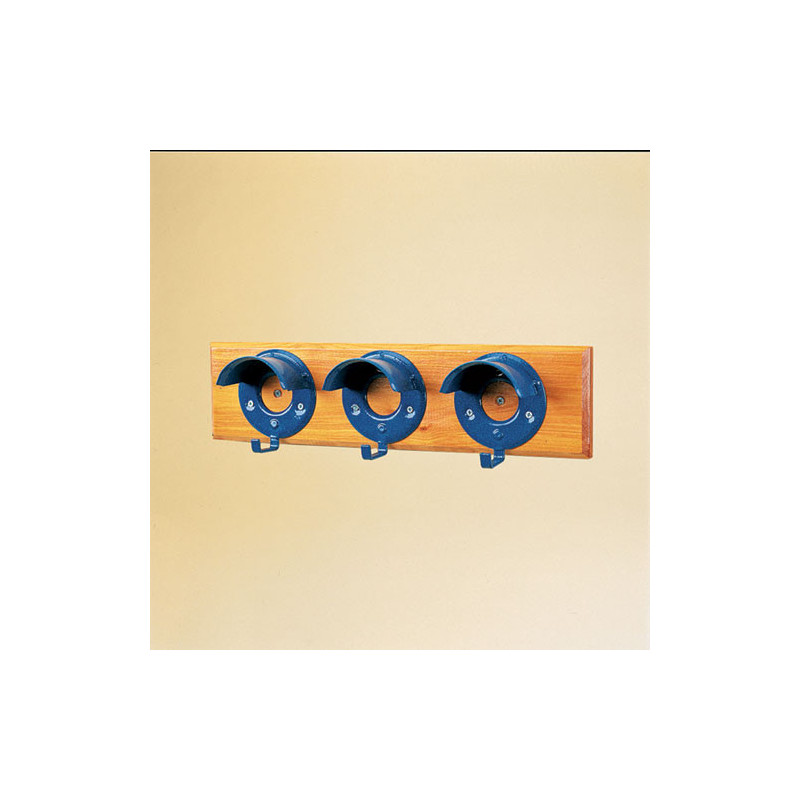 PORTABRIDAS PARED STUBBS VISERA PLANA S20 (JUEGO 3 SOBRE BASE MADERA)