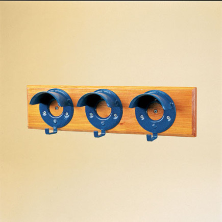 PORTABRIDAS PARED STUBBS VISERA PLANA S20 (JUEGO 3 SOBRE BASE MADERA)