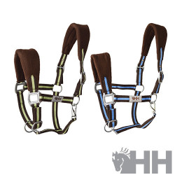 CABEZADA CUADRA HH NYLON DOBLE ACOLCHADA CON FORRO POLAR Y MOSQUETON