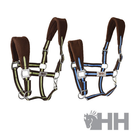 CABEZADA CUADRA HH NYLON DOBLE ACOLCHADA CON FORRO POLAR Y MOSQUETON