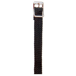 CORREA ESPUELA INGLESA HH NYLON FINA NEGRO CON HEBILLA (PAR)