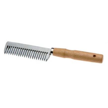 PEINE HH ALUMINIO CON MANGO MADERA