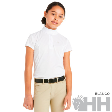 POLO CONCURSO ARIAT APTOS MANGA CORTA NIÑA