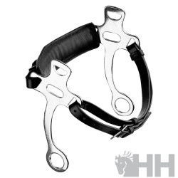 BOCADO SPRENGER BASIC HACKAMORE CORTO ACERO INOXIDABLE HS MUSEROLA/CADENILLA CUERO