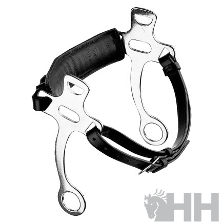 BOCADO SPRENGER BASIC HACKAMORE CORTO ACERO INOXIDABLE HS MUSEROLA/CADENILLA CUERO