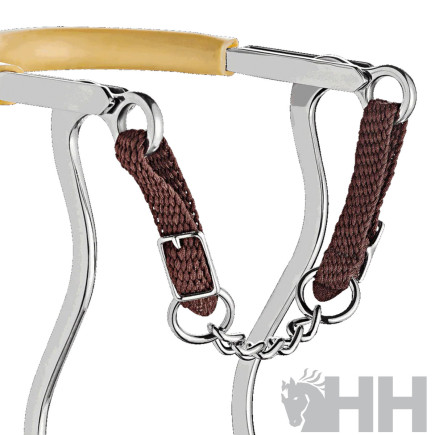BOCADO SPRENGER BASIC HACKAMORE LARGO MUSEROLA CADENA FORRADA DE GOMA