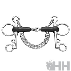 BOCADO SPRENGER BASIC PELHAM PIERNA 7cm EMBOCADURA GOMA PARTIDO SIMPLE