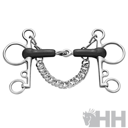 BOCADO SPRENGER BASIC PELHAM PIERNA 7cm EMBOCADURA GOMA PARTIDO SIMPLE